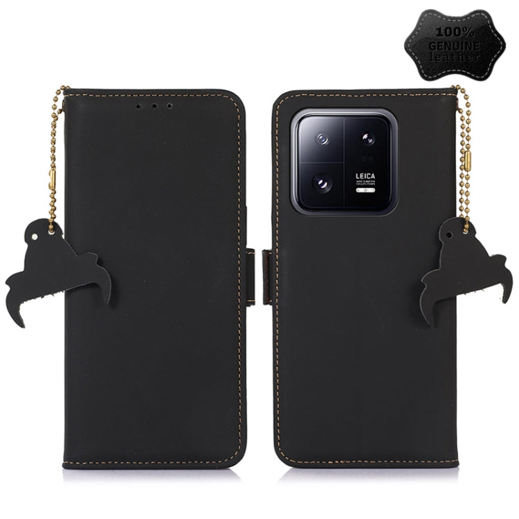 Custodia per telefono in pelle magnetica RFID in vera pelle, For Xiaomi 13, For Xiaomi 13 Pro