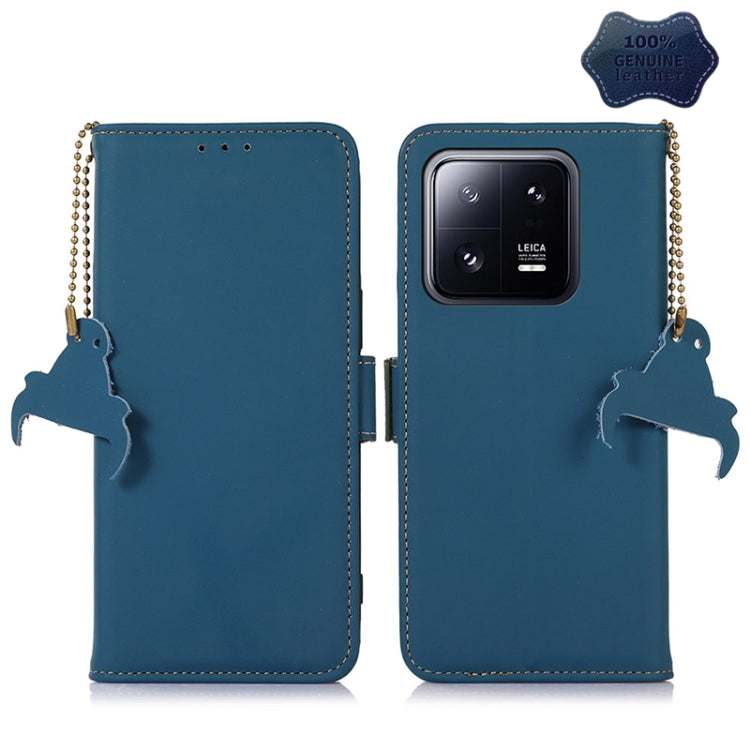 Custodia per telefono in pelle magnetica RFID in vera pelle, For Xiaomi 13, For Xiaomi 13 Pro