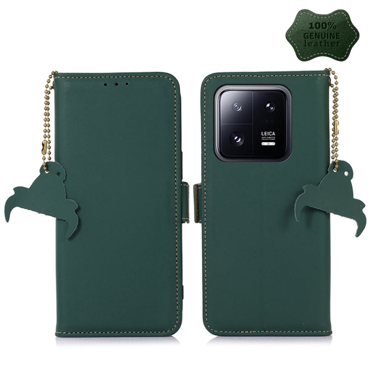 Custodia per telefono in pelle magnetica RFID in vera pelle, For Xiaomi 13, For Xiaomi 13 Pro
