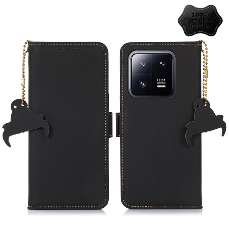 Custodia per telefono in pelle magnetica RFID in vera pelle, For Xiaomi 13, For Xiaomi 13 Pro