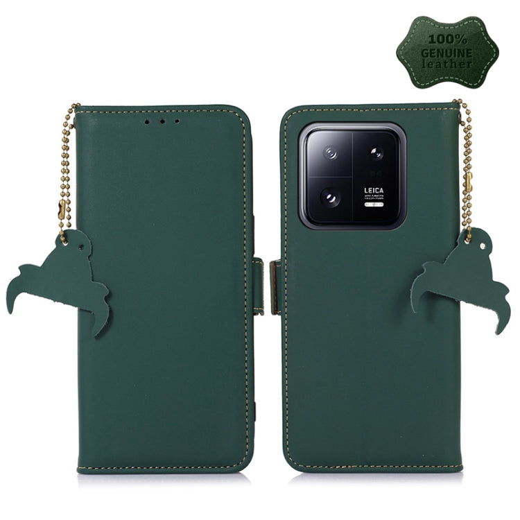 Custodia per telefono in pelle magnetica RFID in vera pelle, For Xiaomi 13, For Xiaomi 13 Pro