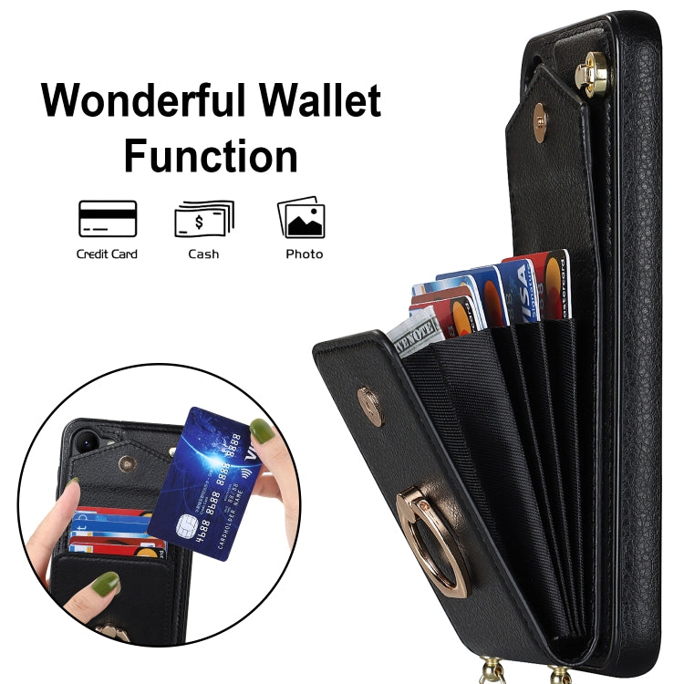 Custodia per telefono con slot per schede RFID con anello e cordino lungo, For Samsung Galaxy S22 5G, For Samsung Galaxy S22+ 5G, For Samsung Galaxy S22 Ultra 5G, For Samsung Galaxy S23 5G