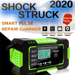 Caricabatteria intelligente per batteria moto / auto con schermo LCD, UK Plug, US Plug, AU Plug, EU Plug, JP Plug