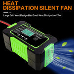 Caricabatteria intelligente per batteria moto / auto con schermo LCD, UK Plug, US Plug, AU Plug, EU Plug, JP Plug