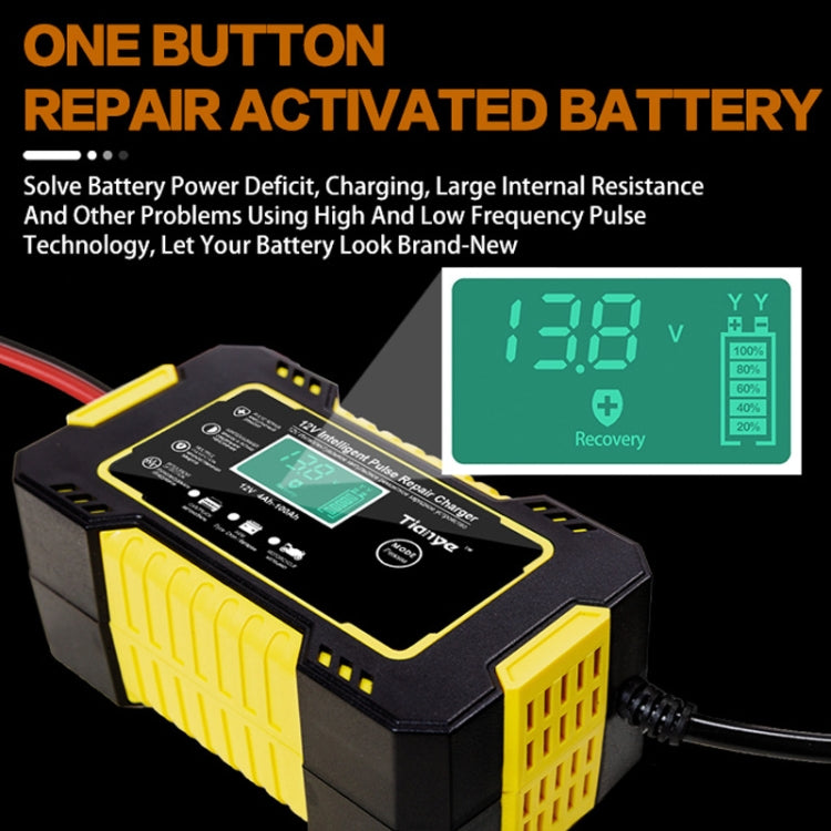 Caricabatteria intelligente per batteria moto / auto con schermo LCD, UK Plug, US Plug, AU Plug, EU Plug