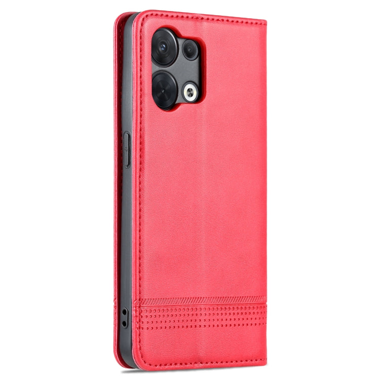 AZNS Custodia per telefono in pelle a conchiglia con struttura in vitello magnetico, For OPPO Reno9 / Reno9 Pro, For vivo X90, For vivo X90 Pro