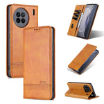 AZNS Custodia per telefono in pelle a conchiglia con struttura in vitello magnetico, For OPPO Reno9 / Reno9 Pro, For vivo X90, For vivo X90 Pro
