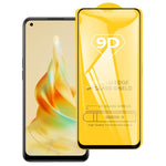 Pellicola in vetro temperato a schermo intero con colla intera 9D, For OPPO Reno8 T 4G (1 PC)