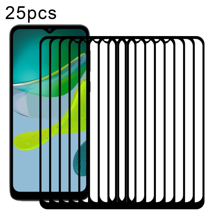 Pellicola in vetro temperato a schermo intero con colla intera da 25 pezzi, For Motorola Moto G73 (25 PCS), For Motorola Moto G23 (25 PCS), For Motorola Moto G13 (25 PCS), For Motorola Moto E13 (25 PCS)