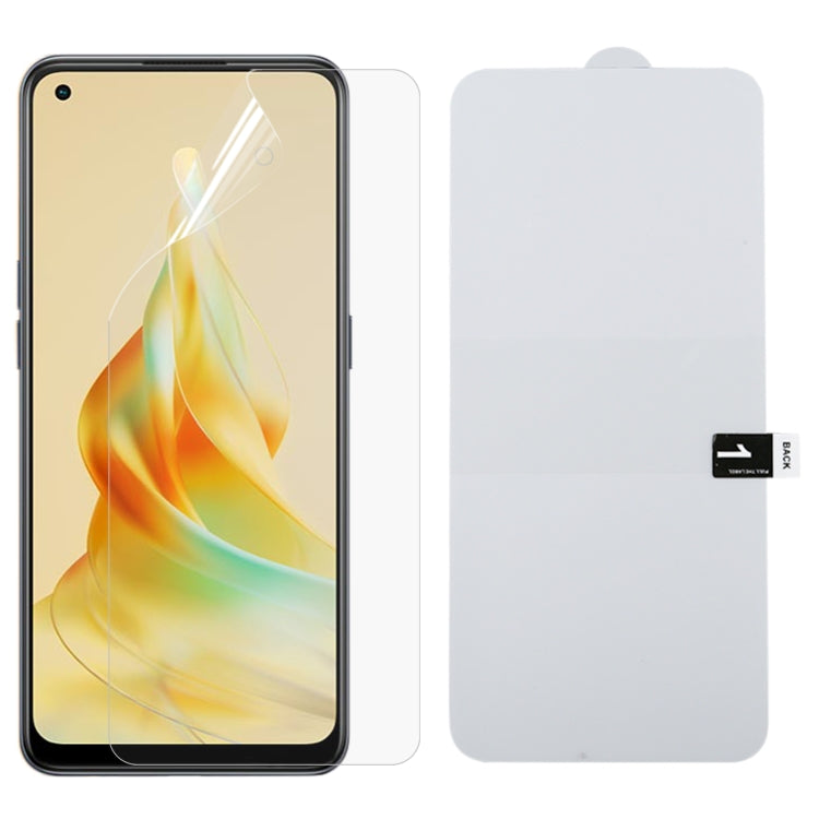 Full Screen Protector Pellicola idrogel antideflagrante, For OPPO Reno8 T 4G (1 PC)