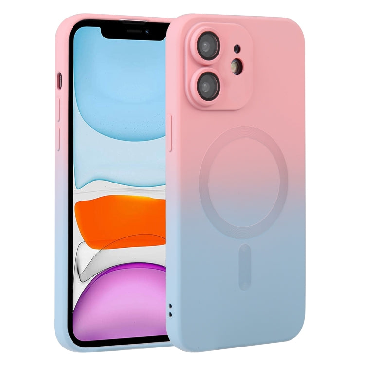 Custodia per telefono MagSafe sfumata in silicone TPU liquido, For iPhone 12 Pro, For iPhone 12 Pro Max, For iPhone 11, For iPhone 11 Pro Max