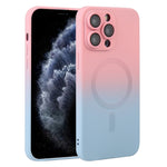 Custodia per telefono MagSafe sfumata in silicone TPU liquido, For iPhone 12 Pro, For iPhone 12 Pro Max, For iPhone 11, For iPhone 11 Pro Max