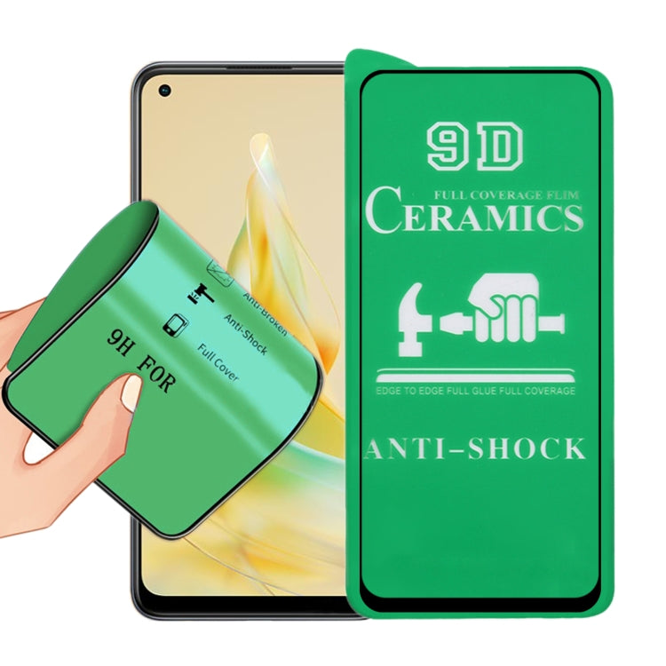 Film ceramico a colla a schermo intero 9D, For OPPO Reno8 T 4G (1 PC)