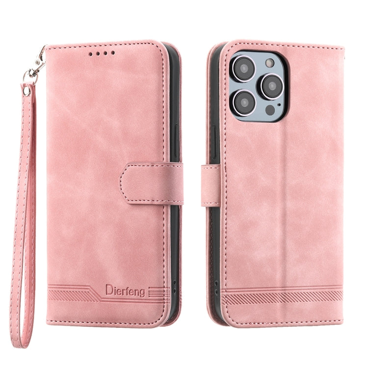 Dierfeng Dream Line TPU + Custodia per telefono in pelle PU, For iPhone 14, For iPhone 14 Plus, For iPhone 14 Pro, For iPhone 14 Pro Max