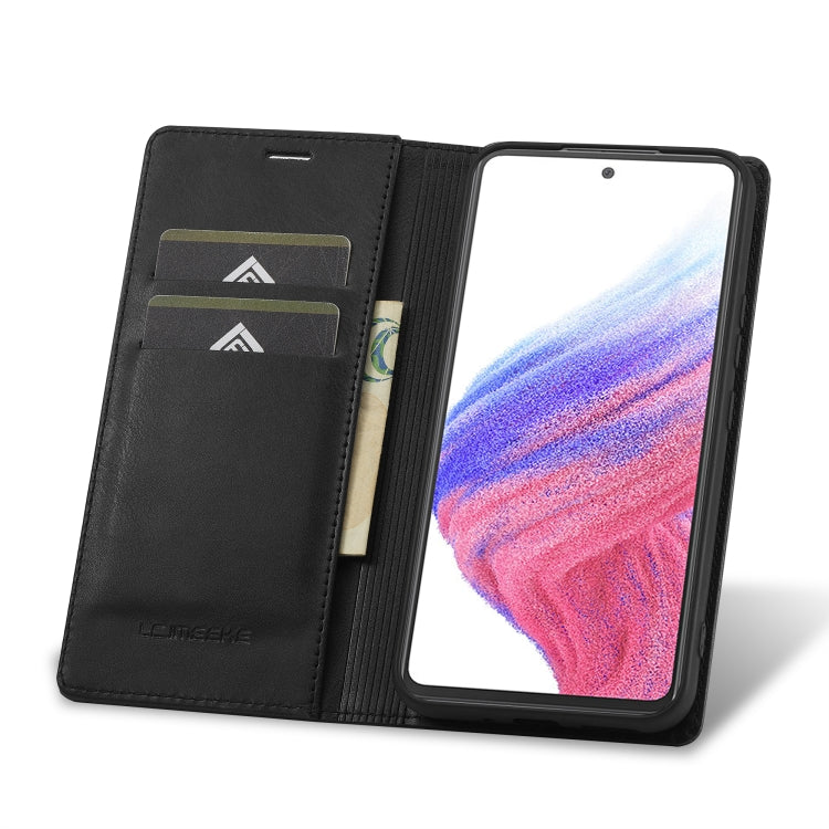 Custodia per telefono in pelle antifurto LC.IMEEKE RFID, For Samsung Galaxy A54 5G