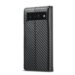 Custodia per telefono in pelle in fibra di carbonio LC.IMEEKE, For Google Pixel 6a, For Samsung Galaxy A34 5G