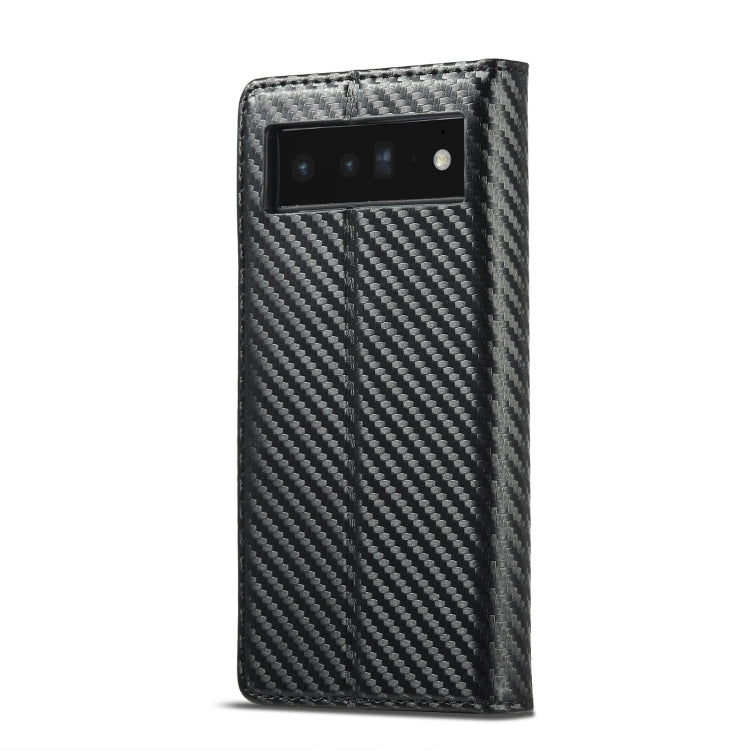 Custodia per telefono in pelle in fibra di carbonio LC.IMEEKE, For Google Pixel 6a, For Samsung Galaxy A34 5G