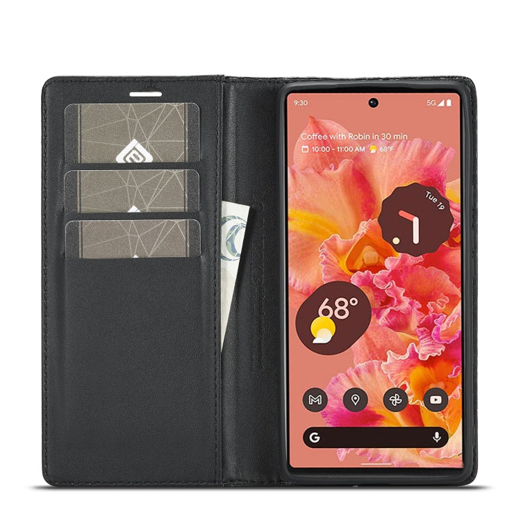 Custodia per telefono in pelle in fibra di carbonio LC.IMEEKE, For Google Pixel 6a, For Samsung Galaxy A34 5G