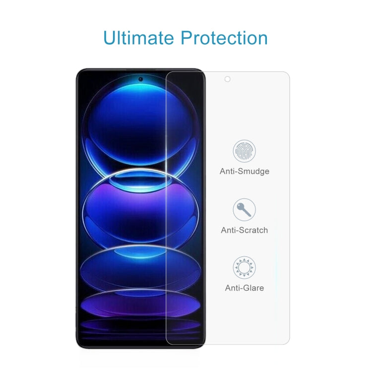 50 pellicole in vetro temperato 0,26 mm 9H 2,5D, For Xiaomi Redmi Note 12 Pro/12 Pro+ Global/12R Pro (50 PCS)