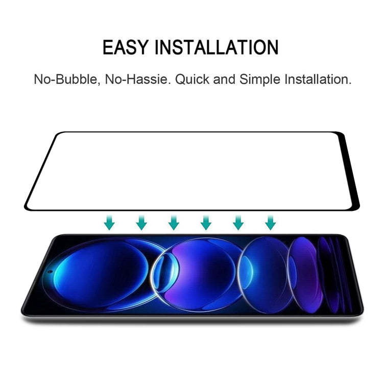 Pellicola in vetro temperato per protezione dello schermo a copertura totale con colla completa, For Xiaomi Redmi Note 12 Pro/12 Pro+ Global/12R Pro (1 PC)