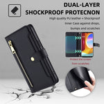Custodia per telefono in pelle con portafoglio con cerniera a tracolla, For LG Velvet, For Motorola Edge, For Motorola Moto G72 4G, For Motorola Edge X30