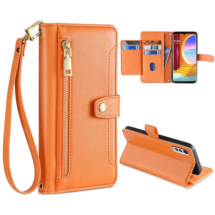 Custodia per telefono in pelle con portafoglio con cerniera a tracolla, For LG Velvet, For Motorola Edge, For Motorola Moto G72 4G, For Motorola Edge X30