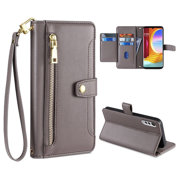 Custodia per telefono in pelle con portafoglio con cerniera a tracolla, For LG Velvet, For Motorola Edge, For Motorola Moto G72 4G, For Motorola Edge X30