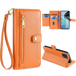 Custodia per telefono in pelle con portafoglio con cerniera a tracolla, For LG Velvet, For Motorola Edge, For Motorola Moto G72 4G, For Motorola Edge X30