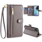 Custodia per telefono in pelle con portafoglio con cerniera a tracolla, For LG Velvet, For Motorola Edge, For Motorola Moto G72 4G, For Motorola Edge X30