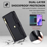 Custodia per telefono in pelle con portafoglio con cerniera a tracolla, For OPPO A8 / A31 2020, For OPPO A54 5G, For OPPO A58 5G, For OPPO Reno9 Pro+ 5G
