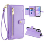 Custodia per telefono in pelle con portafoglio con cerniera a tracolla, For OPPO A8 / A31 2020, For OPPO A54 5G, For OPPO A58 5G, For OPPO Reno9 Pro+ 5G