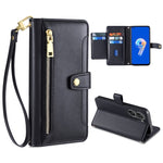 Custodia per telefono in pelle con portafoglio con cerniera a tracolla, For vivo X90 Pro / X90 Pro+, For Google Pixel 7 5G, For Google Pixel 7 Pro, For ASUS Zenfone 9 / Zenfone 9Z