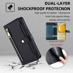 Custodia per telefono in pelle con portafoglio con cerniera a tracolla, For Huawei P50, For Huawei P Smart Z / Enjoy 10 Plus, For Huawei Nova 10 Pro, For Huawei Mate 50