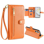 Custodia per telefono in pelle con portafoglio con cerniera a tracolla, For Huawei Nova 10 SE, For Meizu Note 9, For Nokia C21 Plus, For Nokia X30 5G