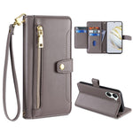 Custodia per telefono in pelle con portafoglio con cerniera a tracolla, For Huawei Nova 10 SE, For Meizu Note 9, For Nokia C21 Plus, For Nokia X30 5G