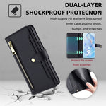 Custodia per telefono in pelle con portafoglio con cerniera a tracolla, For Honor 80, For Honor 10X Lite, For Samsung Galaxy A41, For Samsung Galaxy Note 20 Ultra