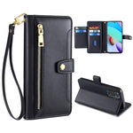 Custodia per telefono in pelle con portafoglio con cerniera a tracolla, For Xiaomi Redmi Note 11 4G Global / Note 11S, For Xiaomi Redmi K50 Ultra, For Xiaomi Civi 2 5G, For Xiaomi Redmi K40 Gaming