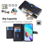 Custodia per telefono in pelle con portafoglio con cerniera a tracolla, For Xiaomi Redmi Note 11 4G Global / Note 11S, For Xiaomi Redmi K50 Ultra, For Xiaomi Civi 2 5G, For Xiaomi Redmi K40 Gaming