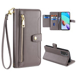Custodia per telefono in pelle con portafoglio con cerniera a tracolla, For Xiaomi Redmi Note 11 4G Global / Note 11S, For Xiaomi Redmi K50 Ultra, For Xiaomi Civi 2 5G, For Xiaomi Redmi K40 Gaming