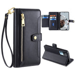 Custodia per telefono in pelle con portafoglio con cerniera a tracolla, For Xiaomi Redmi Note 11 4G Global / Note 11S, For Xiaomi Redmi K50 Ultra, For Xiaomi Civi 2 5G, For Xiaomi Redmi K40 Gaming