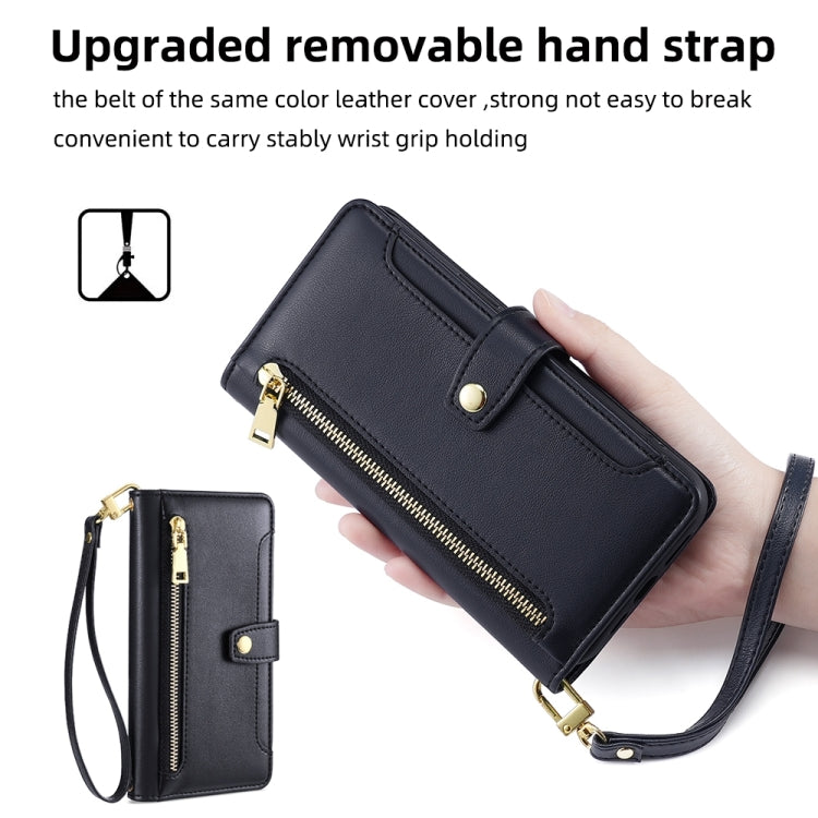 Custodia per telefono in pelle con portafoglio con cerniera a tracolla, For OnePlus 10 Pro 5G, For OnePlus Ace Racing