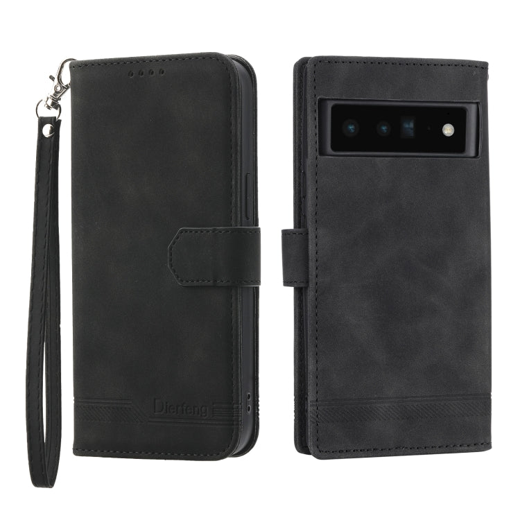 Dierfeng Dream Line TPU + Custodia per telefono in pelle PU, For Google Pixel 6, For Google Pixel 6 Pro, For Google Pixel 6a, For Google Pixel 7