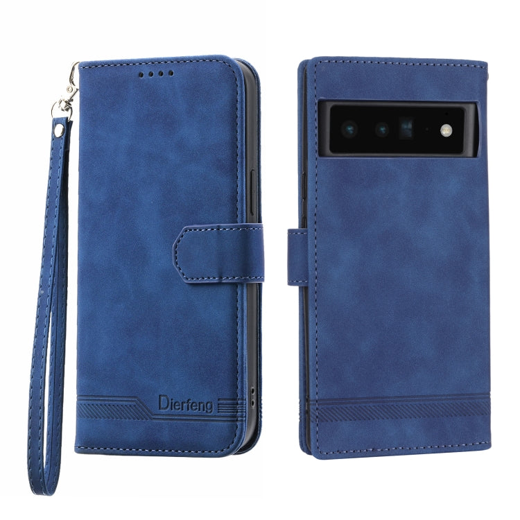 Dierfeng Dream Line TPU + Custodia per telefono in pelle PU, For Google Pixel 6, For Google Pixel 6 Pro, For Google Pixel 6a, For Google Pixel 7