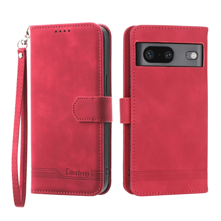 Dierfeng Dream Line TPU + Custodia per telefono in pelle PU, For Google Pixel 6, For Google Pixel 6 Pro, For Google Pixel 6a, For Google Pixel 7
