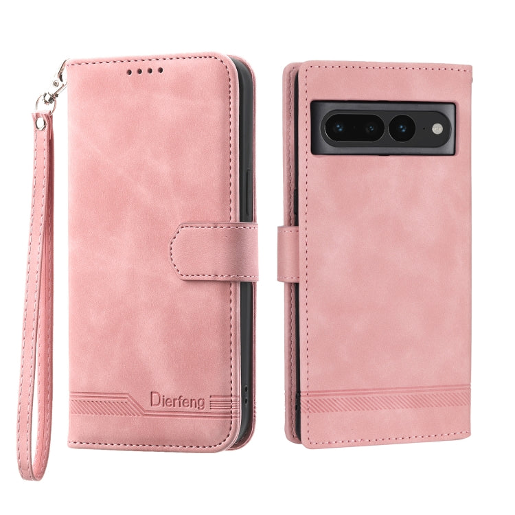 Dierfeng Dream Line TPU + Custodia per telefono in pelle PU, For Google Pixel 7 Pro, For Google Pixel 7a
