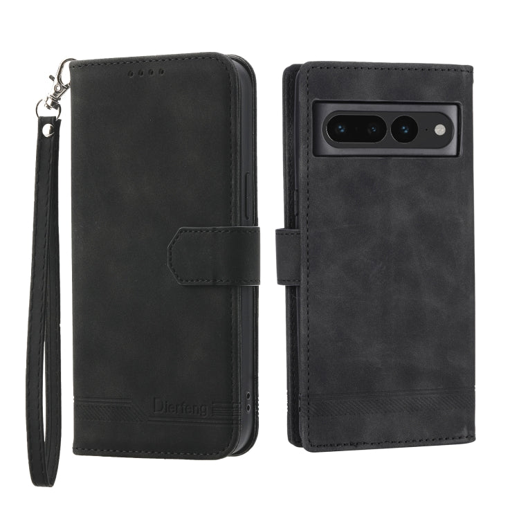 Dierfeng Dream Line TPU + Custodia per telefono in pelle PU, For Google Pixel 7 Pro, For Google Pixel 7a
