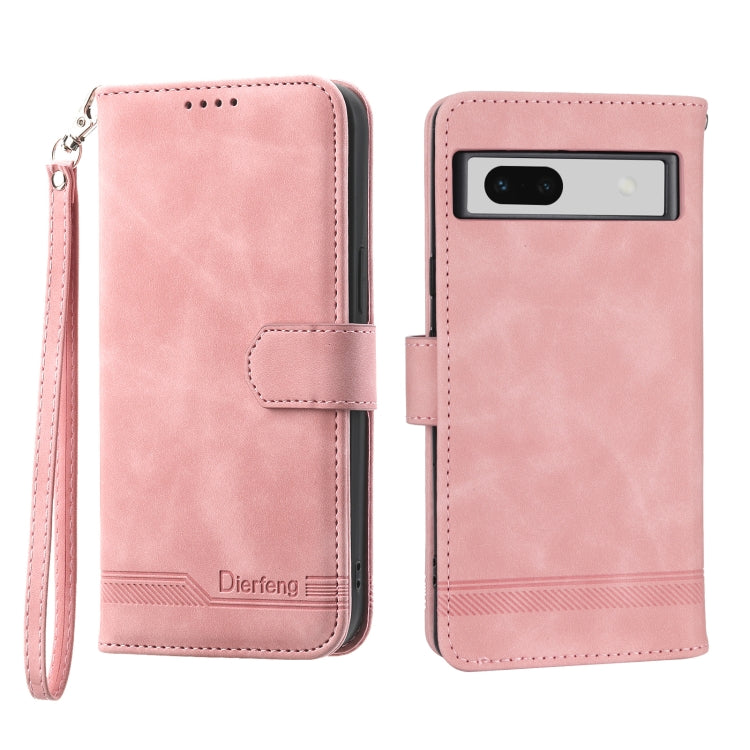 Dierfeng Dream Line TPU + Custodia per telefono in pelle PU, For Google Pixel 7 Pro, For Google Pixel 7a