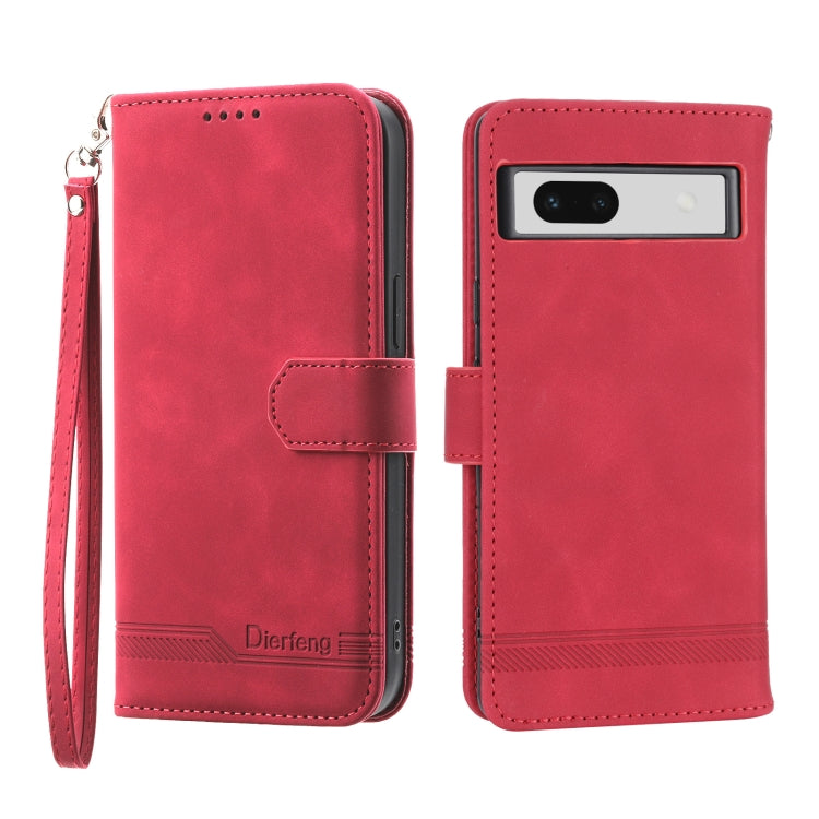 Dierfeng Dream Line TPU + Custodia per telefono in pelle PU, For Google Pixel 7 Pro, For Google Pixel 7a