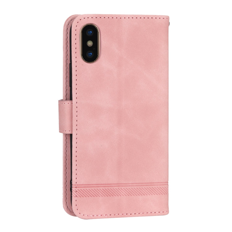 Dierfeng Dream Line TPU + Custodia per telefono in pelle PU, For iPhone XS Max, For iPhone XR, For iPhone X/XS, For iPhone 6 Plus/7 Plus/8 Plus