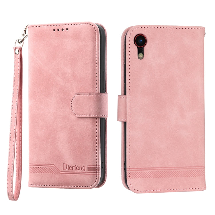Dierfeng Dream Line TPU + Custodia per telefono in pelle PU, For iPhone XS Max, For iPhone XR, For iPhone X/XS, For iPhone 6 Plus/7 Plus/8 Plus
